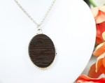 WCC Oval Old Wine Barrel Stave Necklace